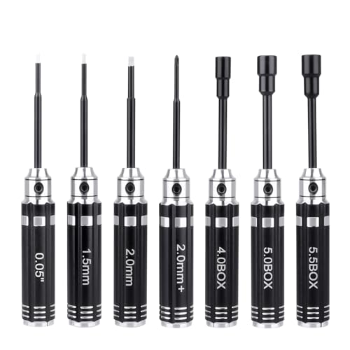 Multi-Size RC Screwdrivers Set Hex Nut Phillips Driver RC Tools for Axial SCX24 Traxxas TRX4M Losi Mini-T 2.0 Wltoys Tamiya HSP HPI 1/24 1/18 RC Crawler Truck Buggy Models