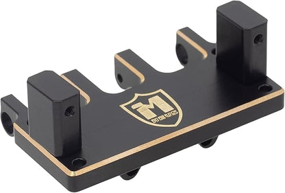 MEUS RACING Adjustable Brass Servo Mount + 25T Servo Arm for Axial SCX24 C10 JLU Bronco 1/24 RC Crawler Car Upgrade, for Stock AXLE