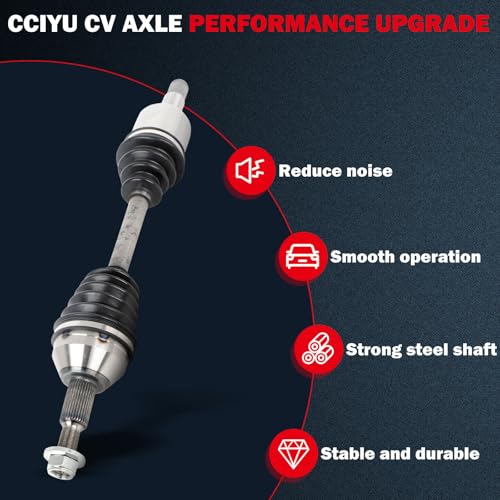 CCIYU CV Axle Shaft Assembly for Chrysler Town & Country 2008-2016, for | for Dodge 2008-2020, for Volkswagen 2009-2011 & for Ram C / V 2012-2015 - Front Left - with Auto Trans 6 - Replace# 60-3553 - size: 17-5800