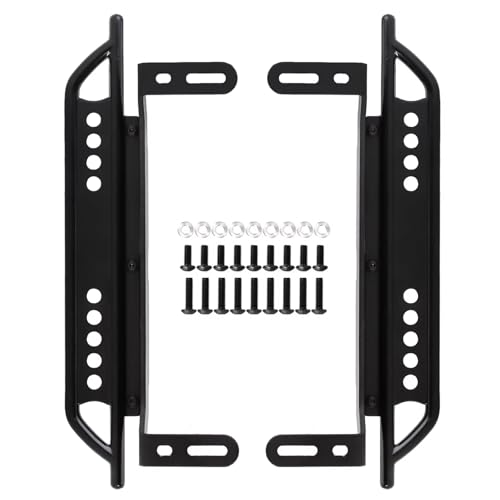 RC Models Parts For TRX-4 1/10 1 Set Black RC Crawler Car Metal Pedal For Rock Sliders Upgrade Remote Control Car Repair Parts(Size 1) - size: Size 1