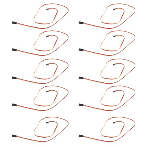 MERRYHAPY 10pcs 1m Servo Extension Lead Wire Cables for Futaba Sturdy Hard Plastic and Copper Wire Compatible Receiver Connection and Rc Car for Remote Control