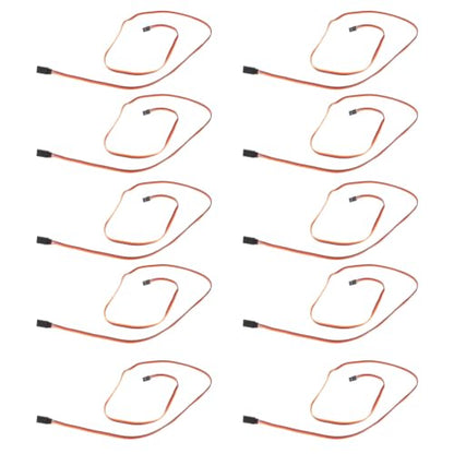 MERRYHAPY 10pcs 1m Servo Extension Lead Wire Cables for Futaba Sturdy Hard Plastic and Copper Wire Compatible Receiver Connection and Rc Car for Remote Control