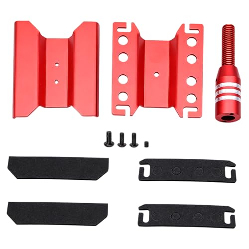 1/30 1/32 Aluminum RC Car Repair Stand Workstation 360° Rotating Tool (Red) | for Axial scx30 Redcat Ascent-32 Crawler Station Kit Display Setup Height Adjustable - color: Red