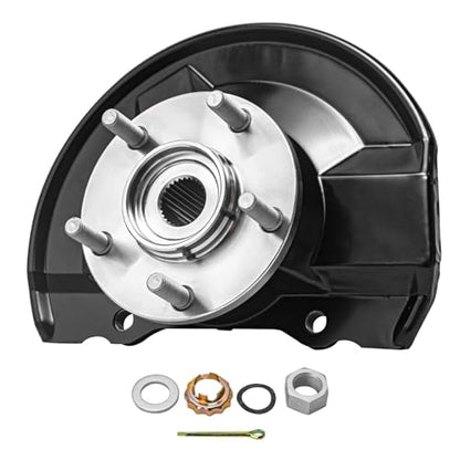 Detroit Axle - Front Left Steering Knuckle Kit for 07-17 Jeep Compass | Patriot, 07-12 Dodge Caliber, Driver Side Steering Knuckle & Wheel Bearing Hub CV Axle 2007 2008 2009 2010 2011 2012 - size: 2UX48602/Pair