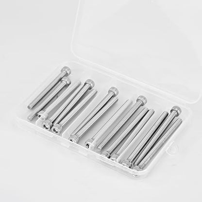 M6 x 60mm 65mm 70mm 75mm 80mm Hex Socket Head Cap Screws Bolts 304 Stainless Steel Metric Machine Allen Hex Drive, Fully Threaded, Assortment Kit 20PCS - size: M6 x 60/65/70/75/80mm (20PCS)