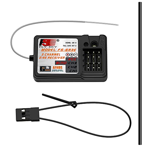 Flysky GR3E Receiver 2.4GHz 3CH for Flysky FS-GT2/GT2B/GT3B/GT3C/IT4S, 1PC