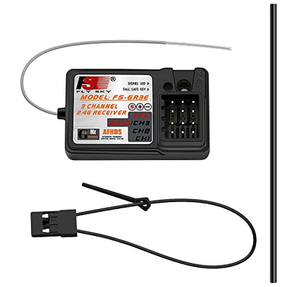 Flysky GR3E Receiver 2.4GHz 3CH for Flysky FS-GT2/GT2B/GT3B/GT3C/IT4S, 1PC