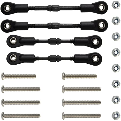 1/10 RC Car Adjustable Steering Turnbuckle Camber Linkage Rod Set for Tamiya TT-02B Chassis Hop-up Upgrade Parts