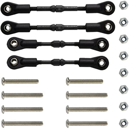 1/10 RC Car Adjustable Steering Turnbuckle Camber Linkage Rod Set for Tamiya TT-02B Chassis Hop-up Upgrade Parts