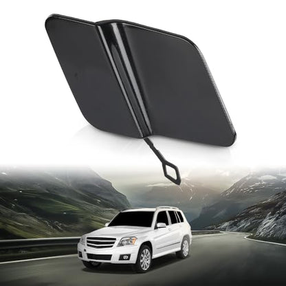 LQI Front Bumper Tow Hook Cover Cap Fit Benz GLK-Class X204 2008-2013 | Fit GLK250 GLK300 GLK350 2008-2013 2048850224 Black - size: Front | Fit Benz X204 GLK-Class 2008-2013