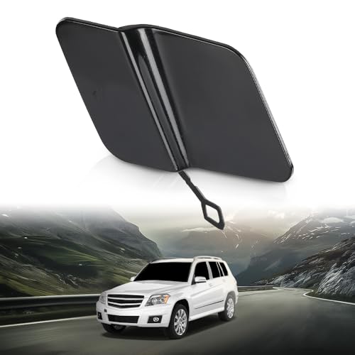 LQI Front Bumper Tow Hook Cover Cap Fit Benz GLK-Class X204 2008-2013 | Fit GLK250 GLK300 GLK350 2008-2013 2048850224 Black - size: Front | Fit Benz X204 GLK-Class 2008-2013