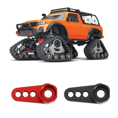SING F LTD 2pcs 25T Servo Arm Horn Aluminum Alloy Material Compatible with TRX4M 1/18 RC Crawler Car, Red and Black