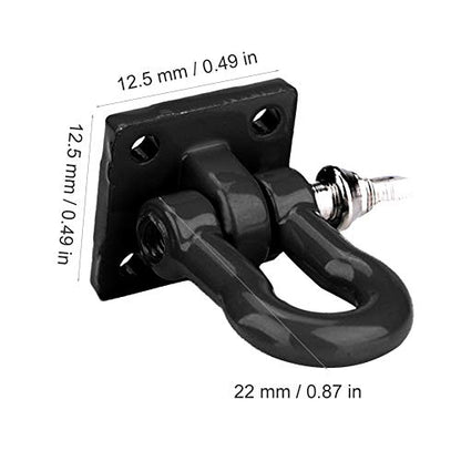 2pcs RC Trailer Hooks, 1:10 Scale RC Trailer Winch Hook Trailer Buckle for RC Climbing Car Crawler Truck Upgrade Part(Black) Model Car Accessories 1/10 Scale Rc Shackles Metal Bumper Hooks Rc Truck