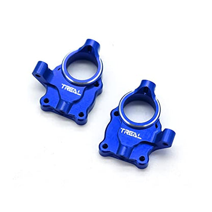 TREAL Alu #7075 Inner Portal Covers(2p) Steering Knuckles for 1/24 FMS FCX24 Upgrades (Blue) - color: Blue