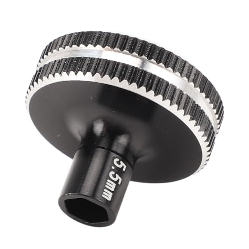 RC Short Nut Driver, Aluminum Alloy Short Hex Socket Wrench Sleeve, Premium RC Car Hexagonal Wheel Tool with Ergonomic Handle, Durable Short Nut Driver for RC Truck Crawler Mainten (5.5MM) - size: 5.5MM