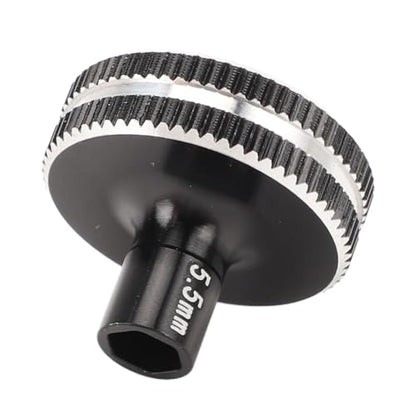 RC Short Nut Driver, Aluminum Alloy Hex Socket Wrench with Ergonomic Short Handle, Precision Crafted Lightweight Tool for RC Car Truck Crawler Wheel Nut Maintenance (5.5MM) - style: 5.5MM