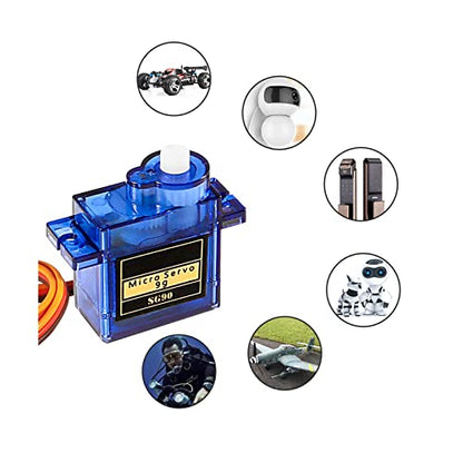 8PCS SG90 9G Micro Servo Motor Kit Mini for RC Robot Arm Helicopter Airplane Car Boat Controls Project
