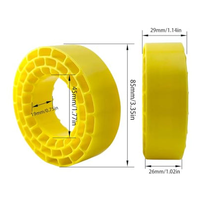 1.55" Silicone Rubber Tire Inserts for 95–97mm RC Crawler Tires – 4PCS (Yellow) - color: Yellow