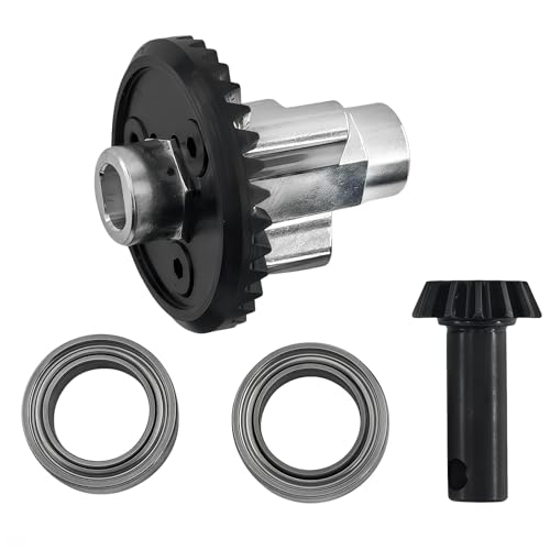 Hardened Steel Bevel Gear Set 13T/33T for 1/12 RC Car Axle, Metal Differential Bevel Gears with Bearings Upgrade