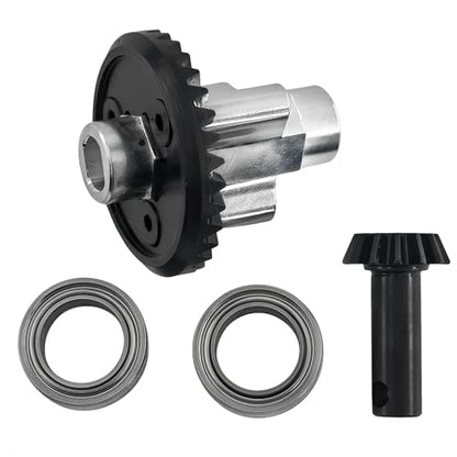 Hardened Steel Bevel Gear Set 13T/33T for 1/12 RC Car Axle, Metal Differential Bevel Gears with Bearings Upgrade