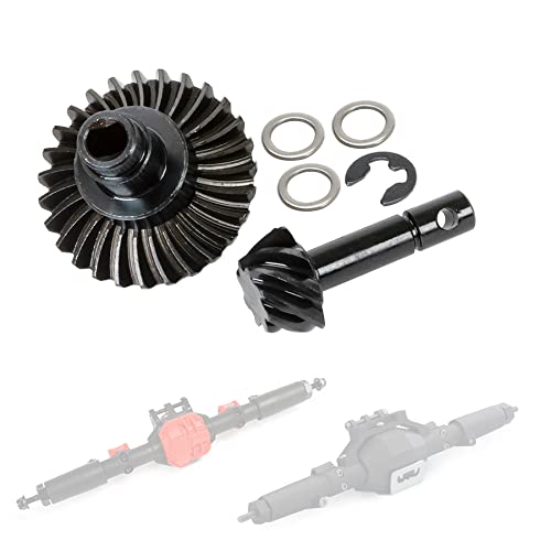 RC Bevel Gear, 27/8T Heavy Duty Overdrive Bevel Gear Set for 1/10 RC Crawler Axial SCX10 II AR44/45 Capra Portal Axle Spare Parts - color: 27/8T Bevel Gear