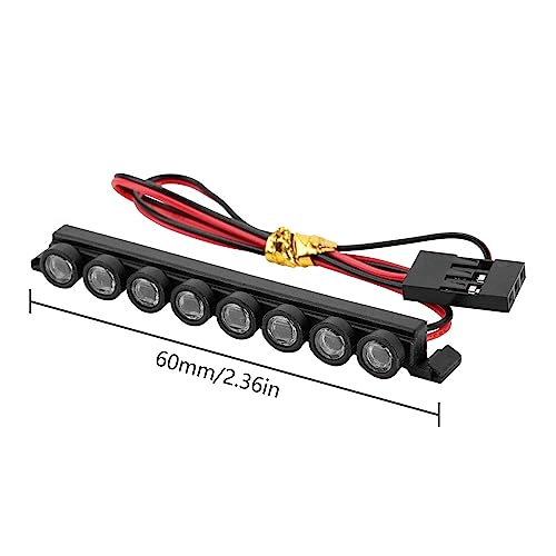 INJORA Roof Light Bar - Nylon Molded 8 LED Spotlight for 1/18 TRX4M Bronco