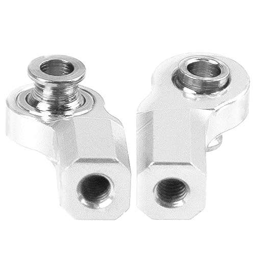 6Pcs Vgoohobby Metal M3 Tie Rod End Bend Ball Head Holder Link Compatible with Axial SCX10 Traxxas TRX4 Tamiya CC01 Axial SCX10 1/10 RC Car (Silver) - color: Silver
