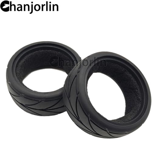 1/10 RC Rally Racing Touring Tires OD 65mm Soft Rubber On Road Tyres For 1:10 Street Car Tamiya TT01 TT02 XV01 TA06 A959 PTG2 HPI KYOSHO HSP PTG2 Traxxas RC Drift Wheels 4PCS