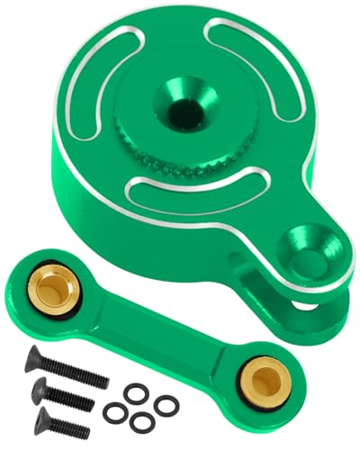 RC Servo Saver Set 25T Upgrades Part for 1/10 Big Rock 3S BLX,Granite/Senton 3S BLX & Mega550,Kraton/Outcast 4S BLX,1/8 Typhon 3S BLX& Mega550,Alloy Fixed Link Steering Servo Saver,Green - color: Green-1 Set
