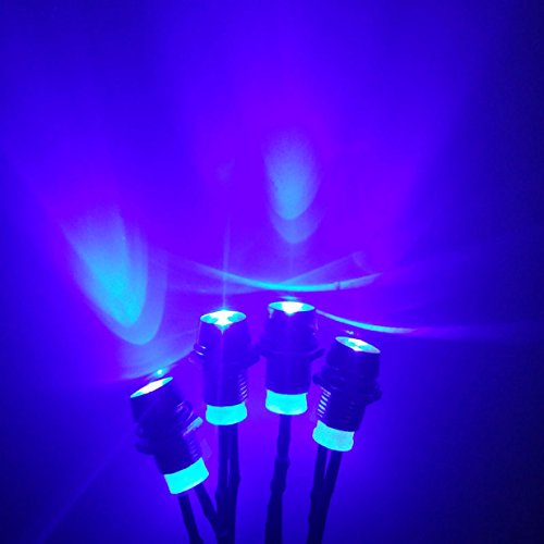 ShareGoo 4Leds Blue LED Light Headlights Taillight Kit Accessories Compatible with Traxxas HSP Redcat RC4WD Axial SCX10 RC Car Truck Tank Crawler
