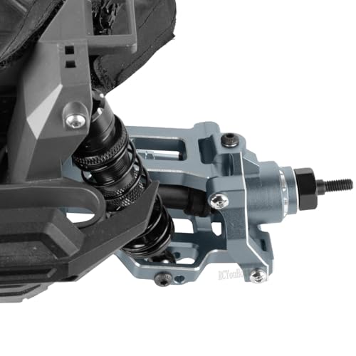 RC Aluminum Caster Block & Steering Blocks & Rear Stub Axle Carriers & Steering Bellcranks Upgrades Part for 1/16 Mini Maxx 4WD (Car Model:#107154-1#108046-1#108164-1#108076-1),Titanium - color: Titanium-(for 1/16）