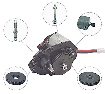 Heavy Duty Steel RC Transmission Gear Set Gearbox Gear for Axial SCX24 | RC Transmission Gear Set Metal Gearbox Gear with Shaft and Motor Gear for Axial 1/24 SCX24 Series Upgrades Part