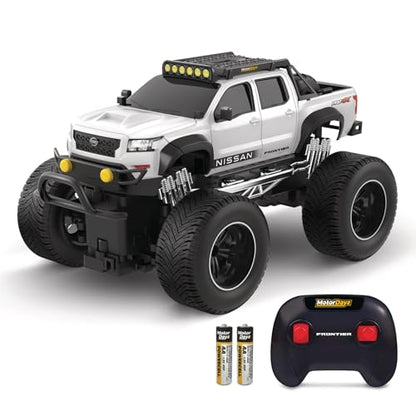 Nissan Frontier RC Truck – 1:16 Scale 4WD Remote Control Car, Officially Licensed Nissan Frontier, 2.4GHz Full-Function Control, USB Rechargeable, Ready to Run, White