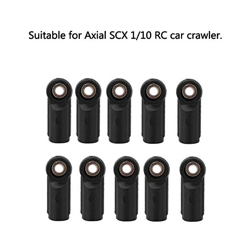Dilwe 10PCS M4 Rod End Linkage Ball Fit for Axial SCX 1/10 RC Car Crawler RC Accessories, M4 Link Linkage Rod End Width Balls Joint Set RC Car Parts(Straight)