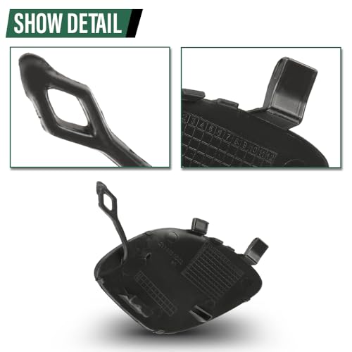 LQI Front Right Car Bumper Tow Hook Cover Towing Eye Cap | Compatible with Benz E 300 4Matic, Base 2017-2019,Fit Benz E 450 4Matic, Base 2019-2020 A2138850222 Black - size: Front | Fit Benz W213 E-Class 2017-2020