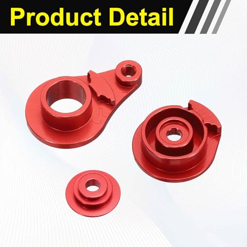 MECCANIXITY 1pcs 25T Servo Horn Arm Adjustable 1 Hole High-Torque Aluminum Alloy Servo Arm for 1/10 RC Model Car Truck Robot Boat Airplane, Red - color: Red