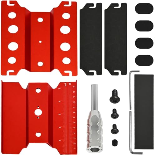 Rc Car Stand with Lit Lower Adjustable & 360'Rotatable, Rc Stand Repair Station with Shock Holder for TraxxasTRX4 Arrma Losi Axial Hsp Hbx Mix Wltoys, Wrenching On 1/8 1/10 1/12 1/14 Rc Rig Red - color: Red