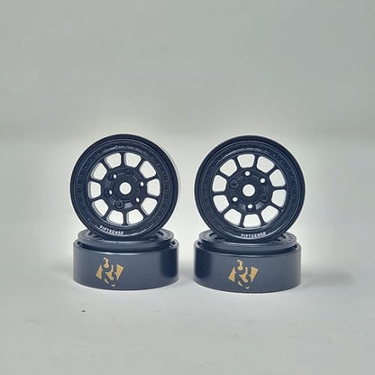 LGRP® FIFTEEN52® Traverse MX Series 1.0" Beadlock Wheels, (Satin Black), 28mm (1.1") x 31mm x 13mm (4 Wheels Per Order) Compatible with 1/24 Scale RC Axial SCX24, Element, Enduro, URUAV, LGF52100