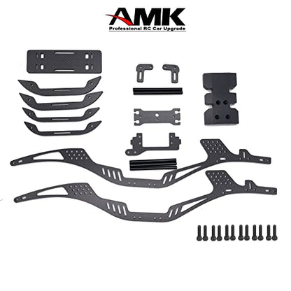 RC Chassis Kit Frame Girder LCG Carbon Fiber for 1/10 RC Rock Crawle, Gen3 Carbon Fiber LCG Chassis Rails Kit, Lightweight Thickened Cheater Rigs Frame Rails for 1/10 RC Rock Crawler Axial SCX10