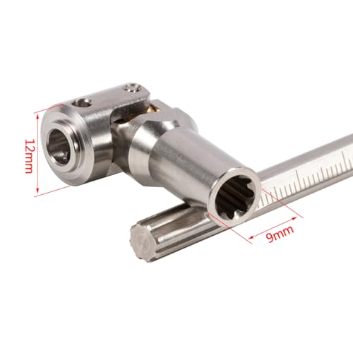 2pcs Steel Driveshaft 68-229mm Cut-to-Length for 1/10 SCX10 RC Crawler | Upgrade your 1/10 crawler with durable universal joint shafts.Severable design fits LCG rigs Capra Chassis.Easy DIY install. - color: 2pcs Silver