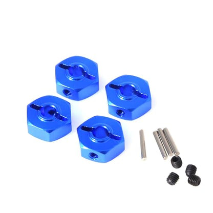Aluminum 12mm Hex Adapter RC Upgraded Parts for LOSI 1/18 Mini LMT 4X4 Brushed Monster Truck RTR-LOS01026 RC Car, Blue - color: Blue Hex Adapter