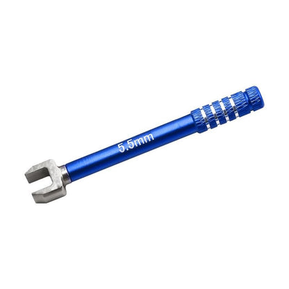 RC Open End Wrench Set 3-6mm 5PCS for 1/10 RC Cars, Blue | For turnbuckle setup, steering link adjustment and routine RC chassis maintenance - color: Blue