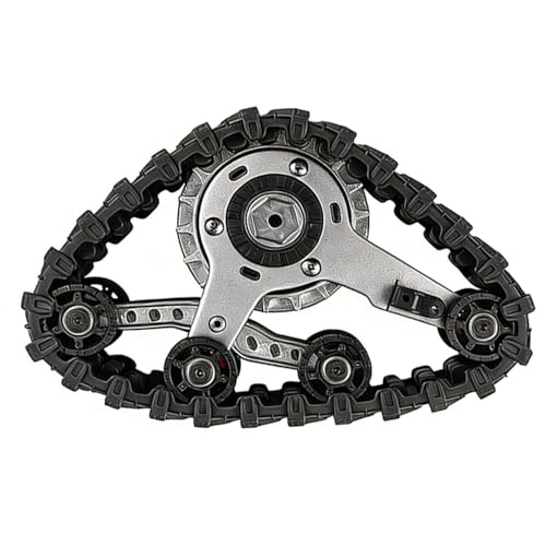 TRX4 Snow Track Tires 4Pcs, All Terrain Track Kit for 1/10 1/8 RC Crawler Car, SCX10 II & TRX4 Upgrade Accessories (Silver Gray)