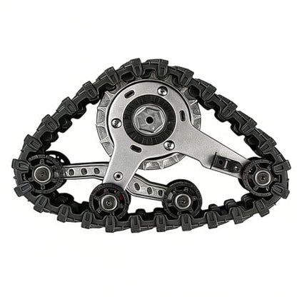 TRX4 Snow Track Tires 4Pcs, All Terrain Track Kit for 1/10 1/8 RC Crawler Car, SCX10 II & TRX4 Upgrade Accessories (Silver Gray)