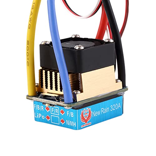 Replacement Part For 1pcs ESC Rain 320A Waterproof ESC 3S With Cooling Fan 5V 3A BEC T-Plug For 1/10 RC Car - (Color: Without Cooling Fan) - color: without cooling fan