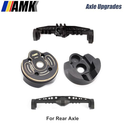 AMK SCX10 III Brass Kit 1.1lb 1.9 Capra Steering Knuckle Front Caps Rear Portal Axle Housing for 1/10 RC Crawler Axial SCX10 Upgrades AR45P UTB10 Vanquish F9 CP44