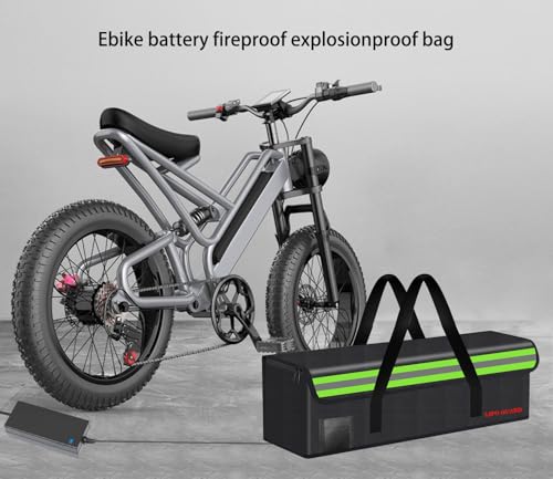 Lipo Battery Safe Bag Large Capatity Fireproof Bag for Ebike Lipo Battery Other Batteries Storage Charging Transport Home Office Travel Safe Storage Pouch - size: 420*140*130mm