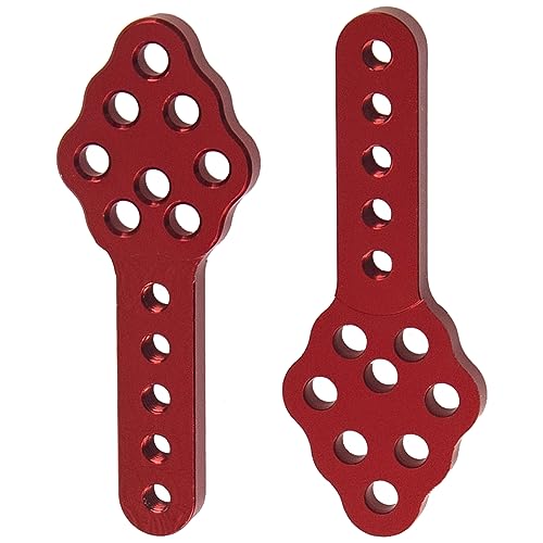 4Pcs Metal RC Car Shock Absorber Mount Adjustable Height Angle Stand Compatible with Axial SCX10 90046 D90 D110 SCX10III 1/10 RC Crawler (Red) - color: Red