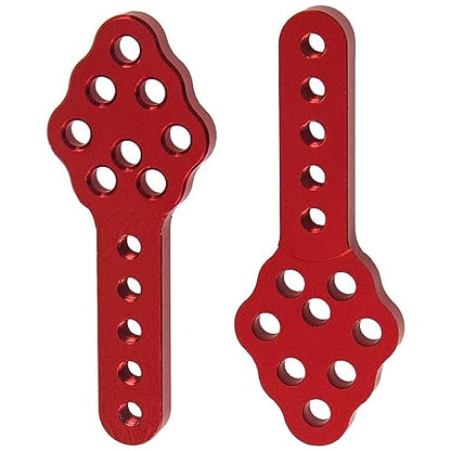 4Pcs Metal RC Car Shock Absorber Mount Adjustable Height Angle Stand Compatible with Axial SCX10 90046 D90 D110 SCX10III 1/10 RC Crawler (Red) - color: Red