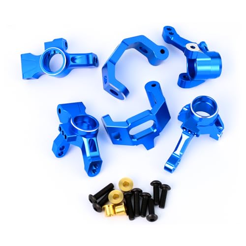 Aluminum C-Hubs & Front Rear Knuckle Arm Upgrades for 1/10 4-Tec 3.0 C8 93054–4 (Blue) - color: Blue